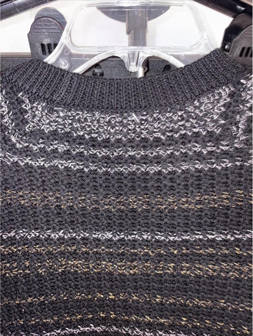 Milly metallic thread sweater size Small Cropped Boxy Puff Merino Wool - Picture 9 of 11